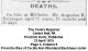 August Emanuel Deininger Death Notice