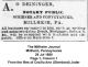 Augustus O Deininger Notary Ad