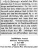 Benjamin O Deininger Medical Issue